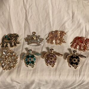 Chic Animal and Crown Brooch Collection
